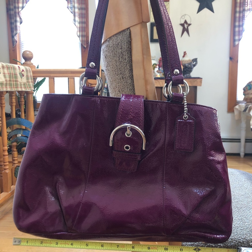 Coach Soho Purple Leather Shoulder Bag with original Hangtag - Picture 15 of 16